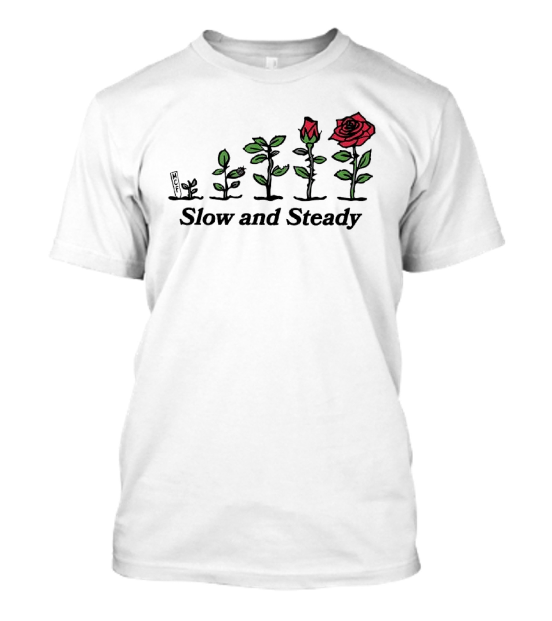 Slow And Steady Flower Growth Stages Rose Blossom T-Shirt