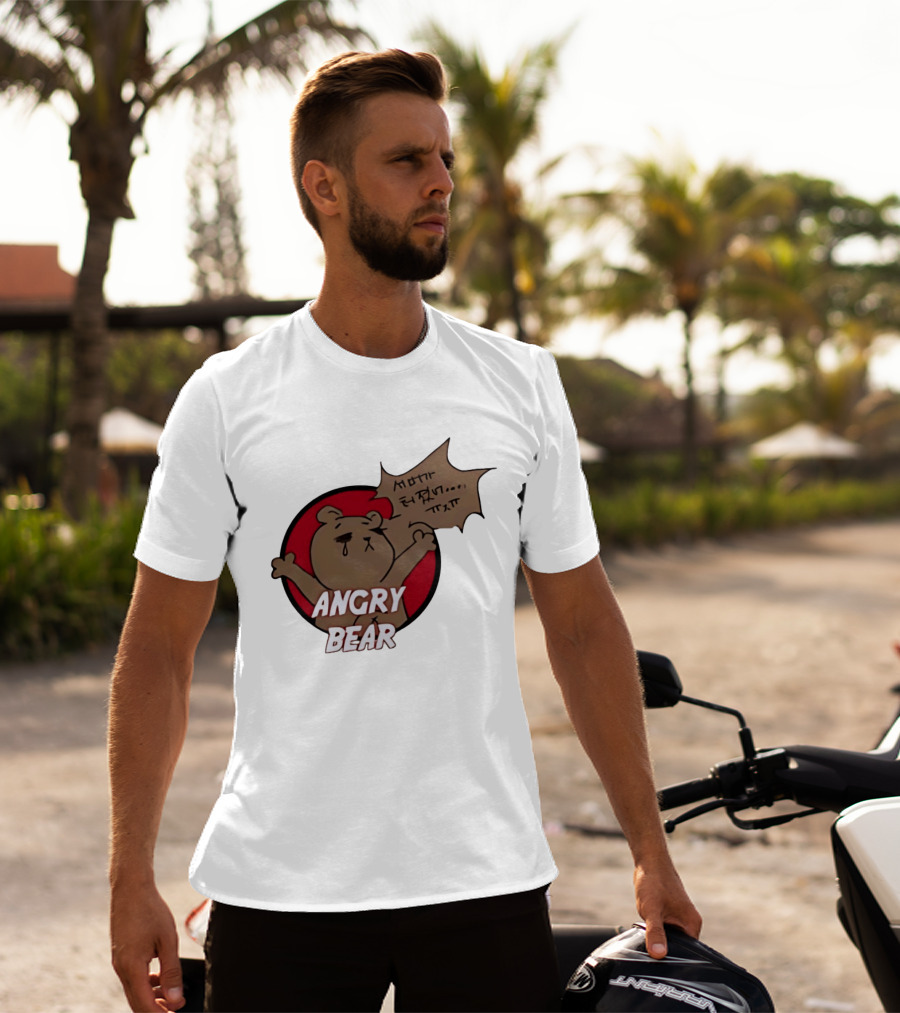 Angry Bear Cartoon Style With Speech Bubble T-Shirt