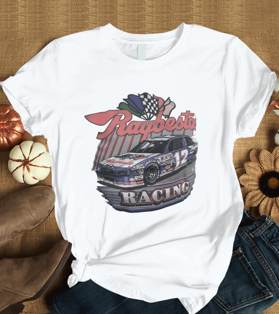 Raybestos Racing 1991 Car No. 12 Checkered Flags T-Shirt