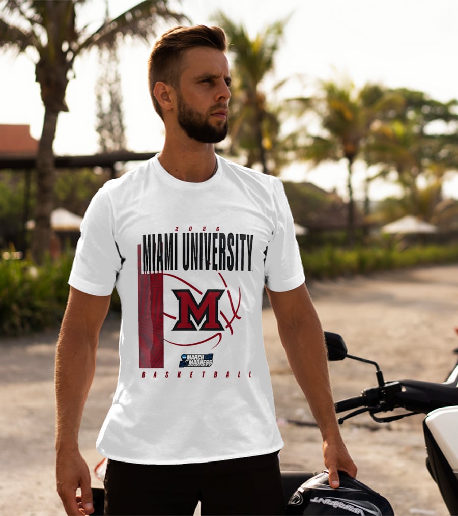 Miami University 2026 RedHawks March Madness Basketball T-Shirt