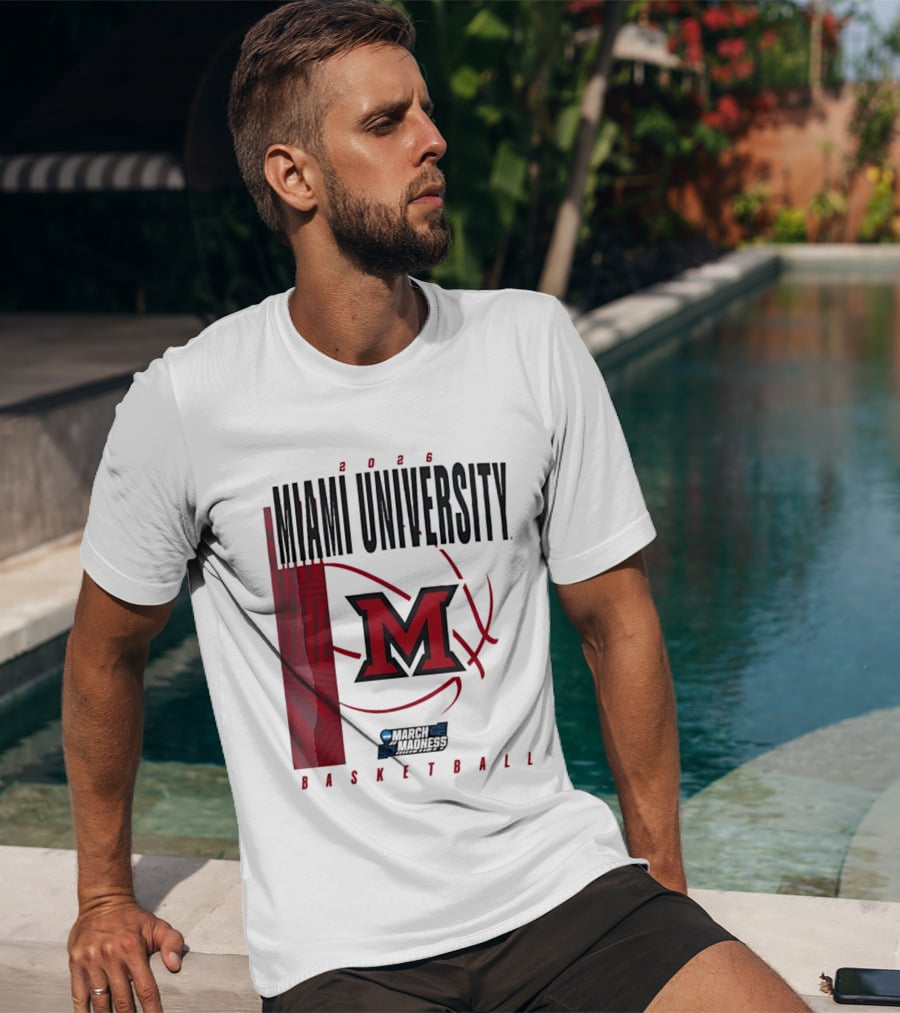 Miami University 2026 RedHawks March Madness Basketball T-Shirt