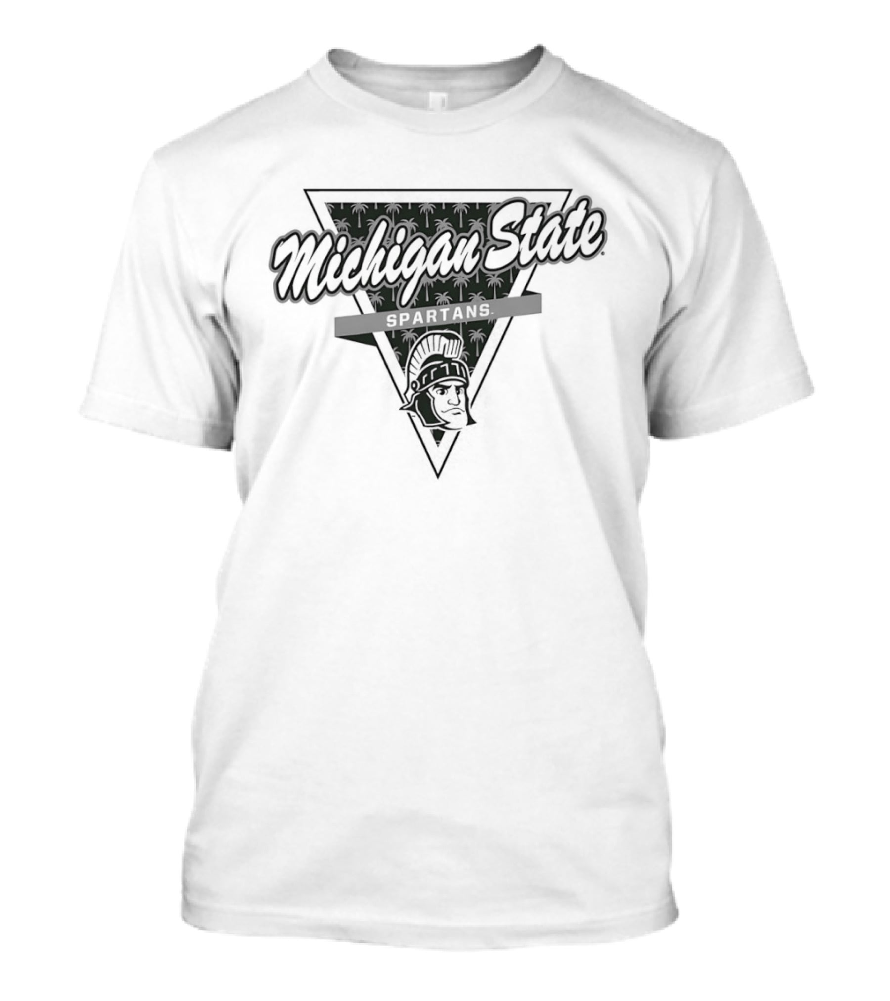Michigan State Spartans Football Palm Tree Triangle T-Shirt