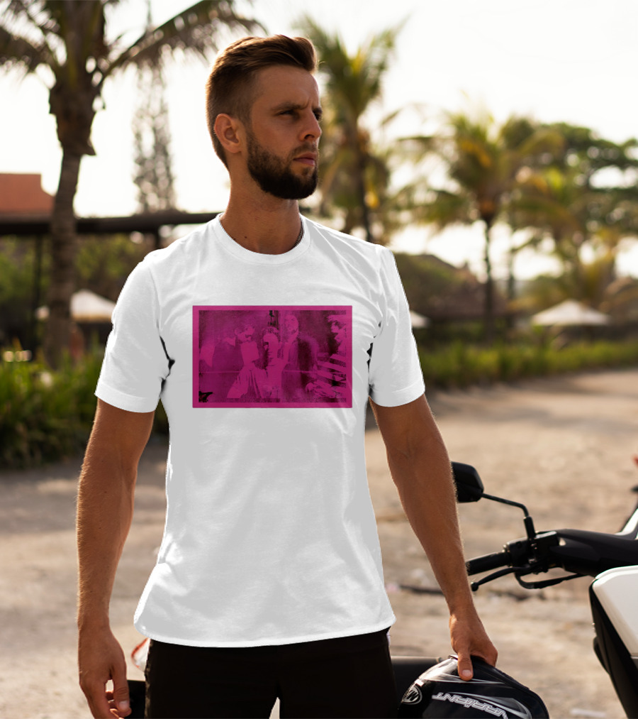 Frail State Of Mind Pink Abstract Band Collage T-Shirt