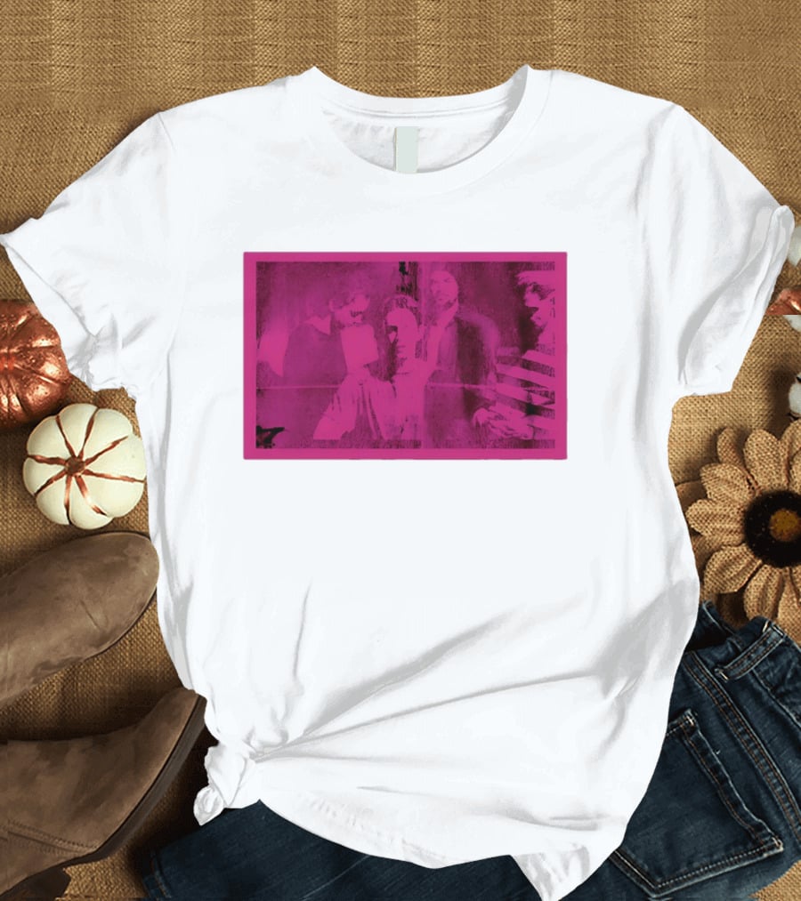 Frail State Of Mind Pink Abstract Band Collage T-Shirt