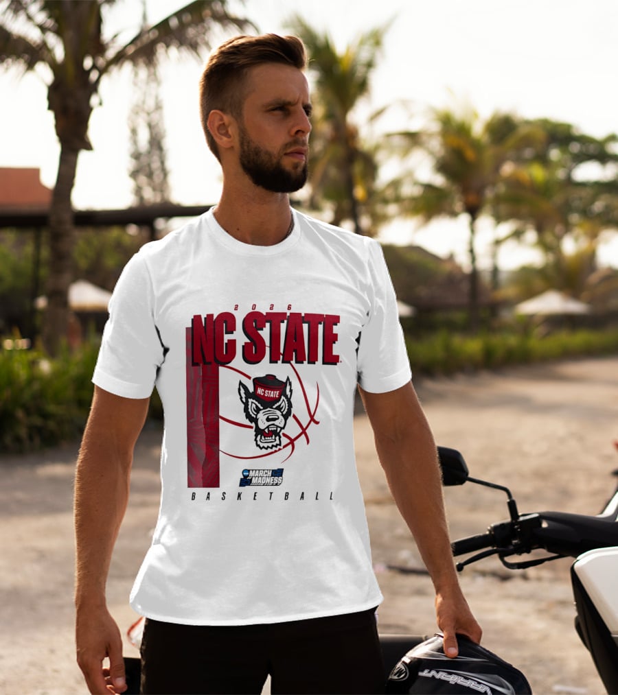 N.C. State Wolfpack 2026 March Madness Basketball T-Shirt