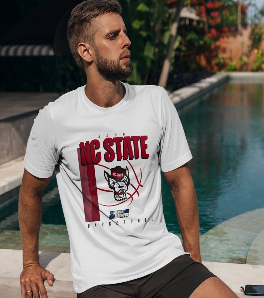N.C. State Wolfpack 2026 March Madness Basketball T-Shirt