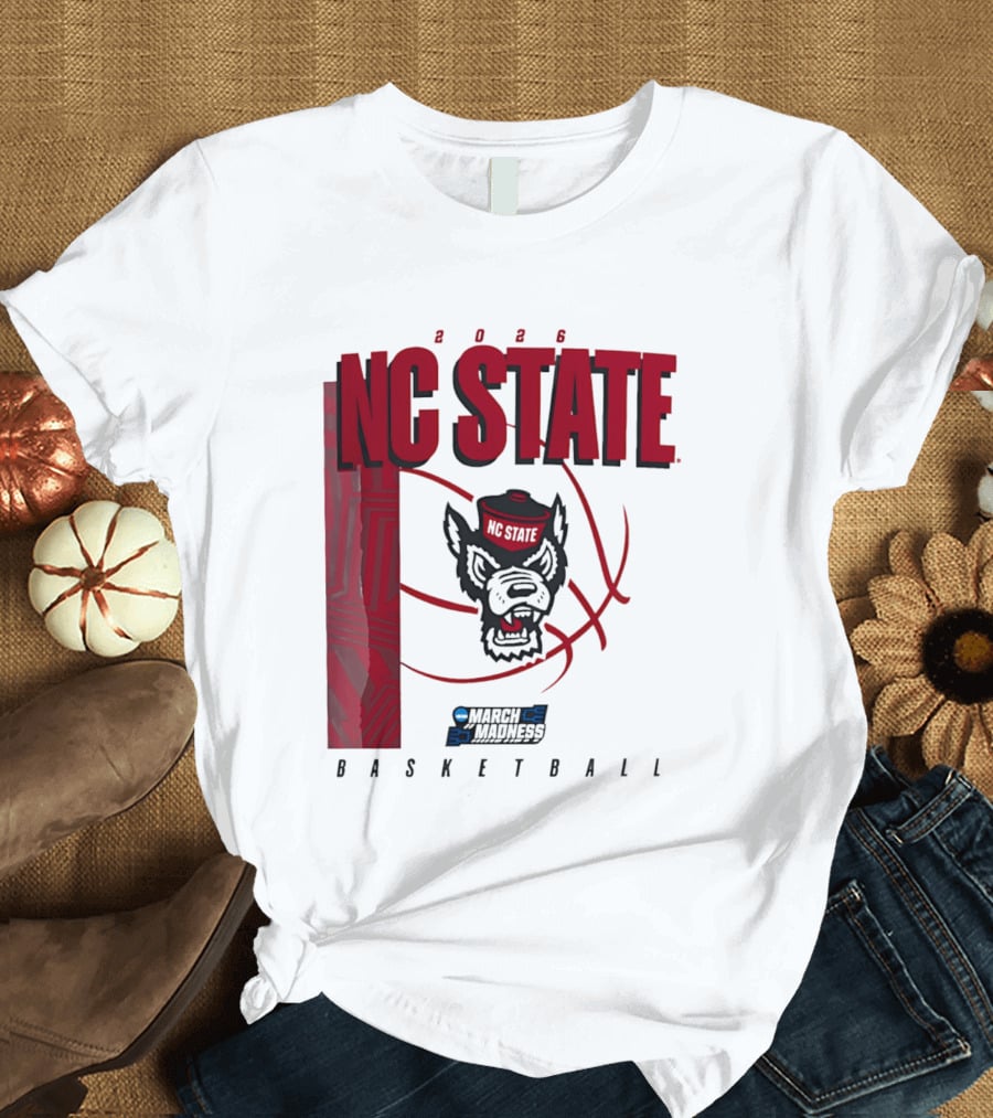 N.C. State Wolfpack 2026 March Madness Basketball T-Shirt