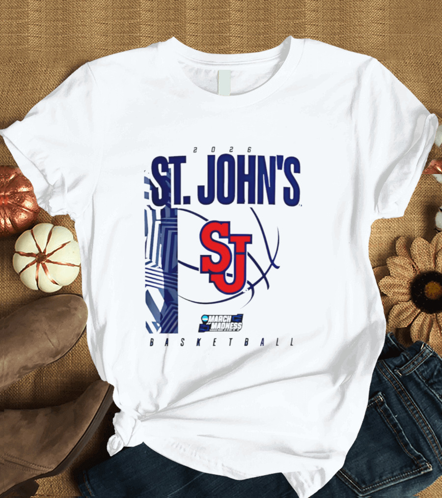St. John's Red Storm NCAA 2026 March Madness Basketball SJ T-Shirt