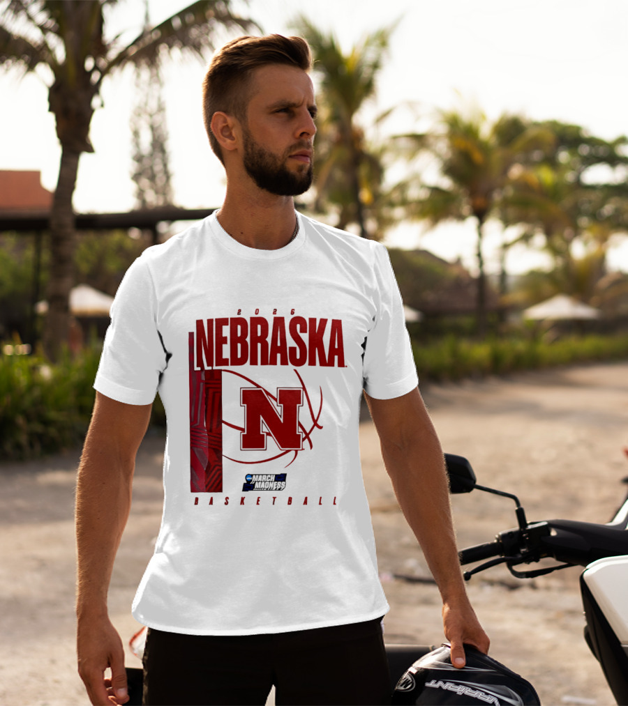 Nebraska Huskers 2026 March Madness Basketball NCAA T-Shirt