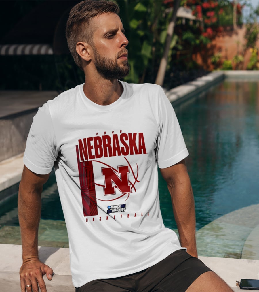 Nebraska Huskers 2026 March Madness Basketball NCAA T-Shirt