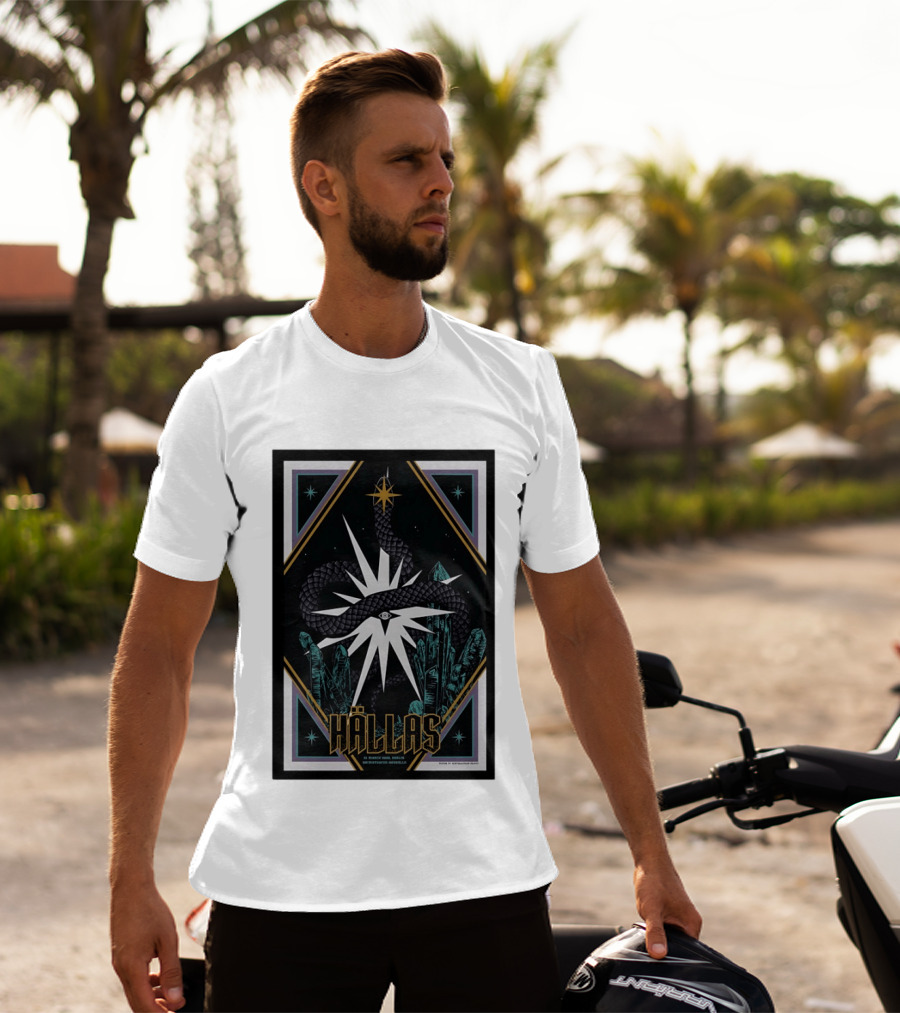 Hällas Berlin Germany Heimathafen Neukölln Tour March 21 2026 Star Snake Eye Crystals T-Shirt