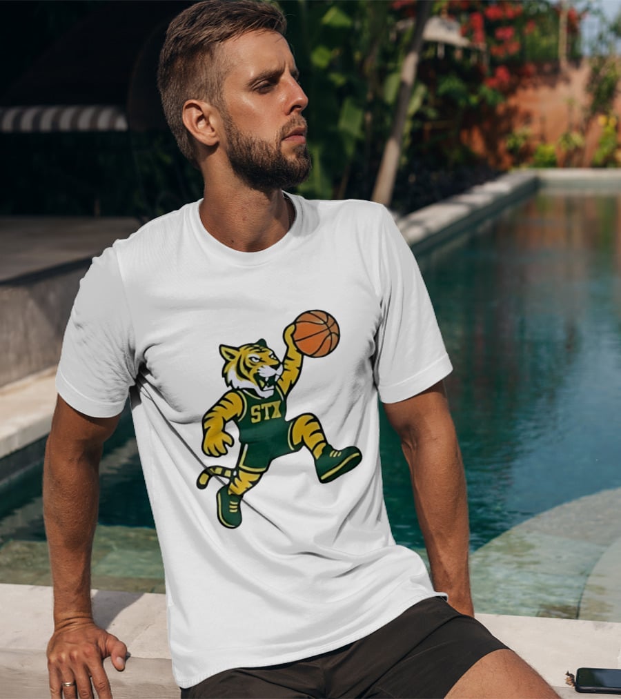 Northern Michigan Wildcats Basketball STX Tiger Dunking T-Shirt