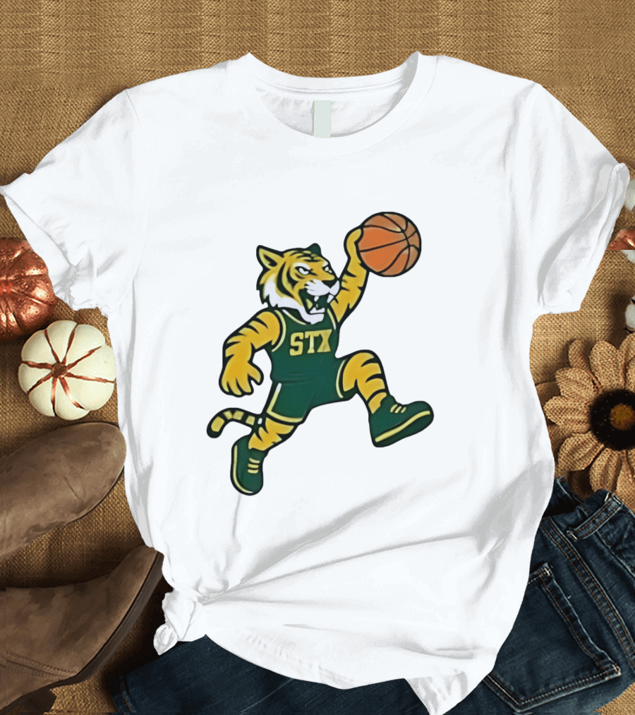 Northern Michigan Wildcats Basketball STX Tiger Dunking T-Shirt