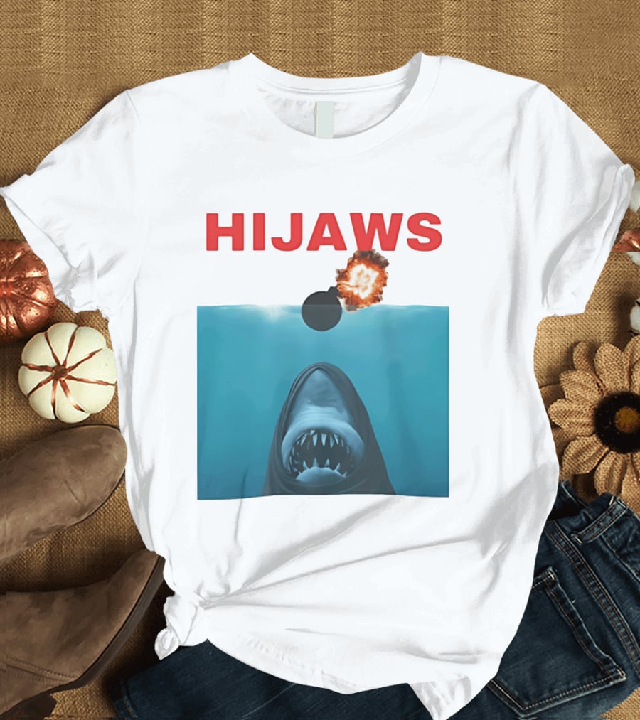 HIJAWS Jaws Bomb Explosion With Shark T-Shirt