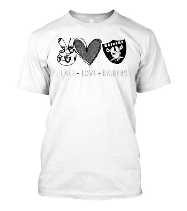 Peace Love Las Vegas Raiders Raiders NFL Team Fan T-Shirt