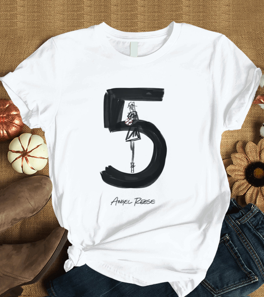 Angel Reese 5 Chicago Sky Basketball T-Shirt