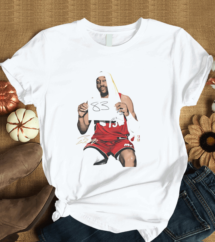 Bam 83 Miami Heat Bam Adebayo 13 Player Collage T-Shirt