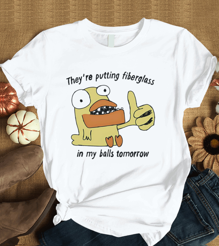 Ducky Momo They're Putting Fiberglass In My Balls Tomorrow Phineas And Ferb T-Shirt