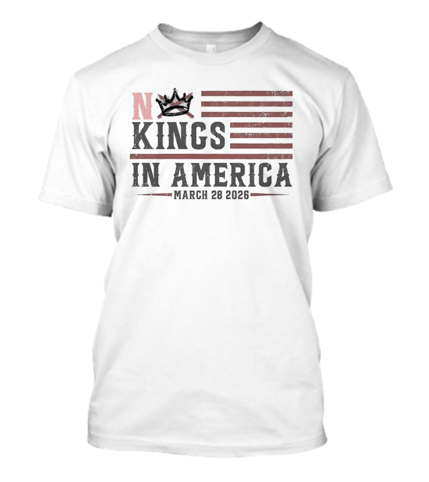 No Kings In America Crown March 28 2026 T-Shirt