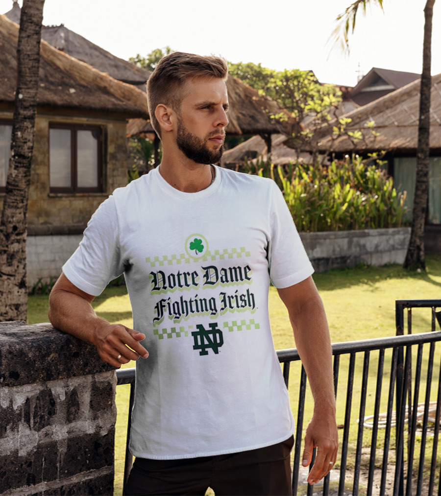 Notre Dame Fighting Irish ND Clover St Patrick's Day T-Shirt