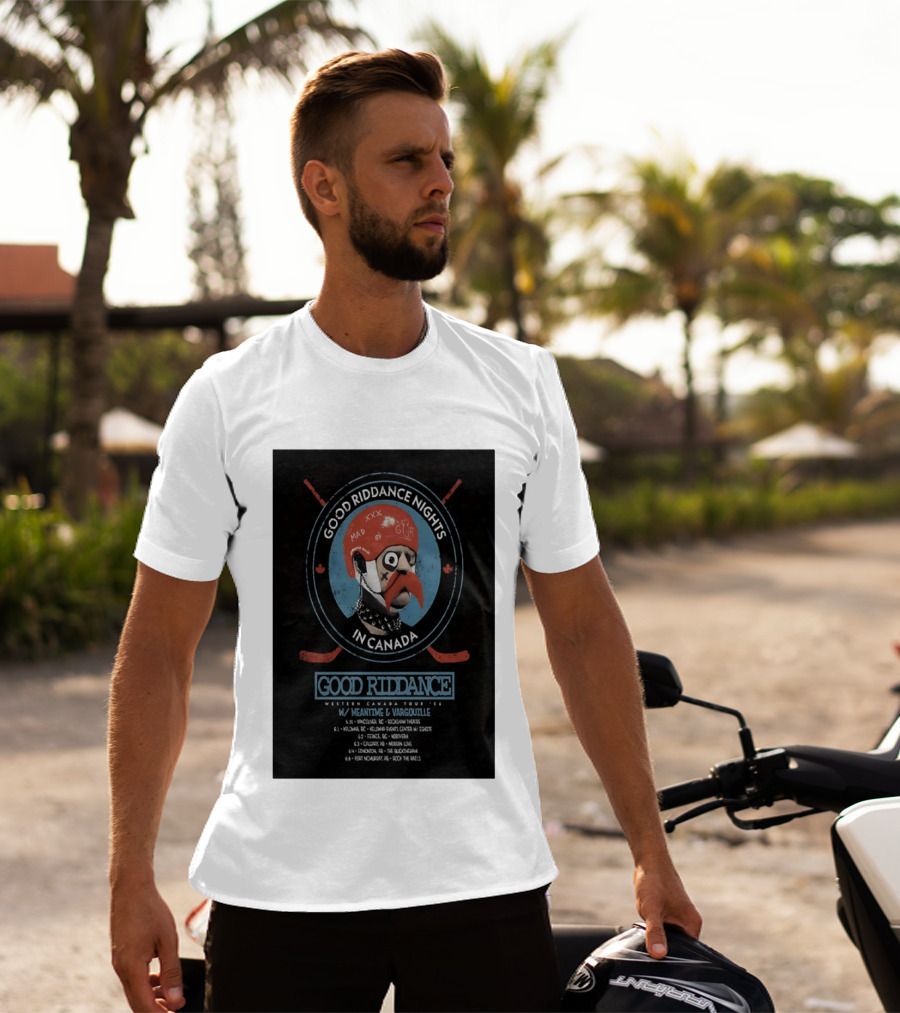 Good Riddance Nights In Canada Western Tour 2026 With Meantime And Vargouille T-Shirt