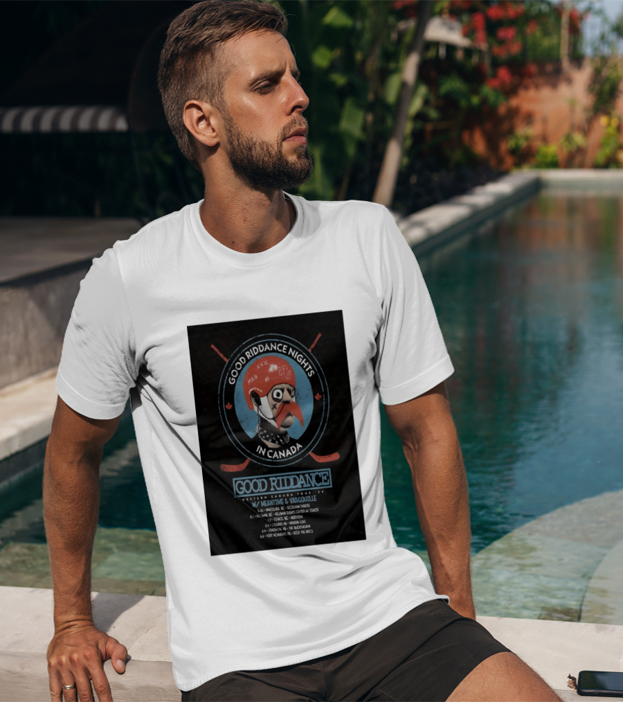 Good Riddance Nights In Canada Western Tour 2026 With Meantime And Vargouille T-Shirt