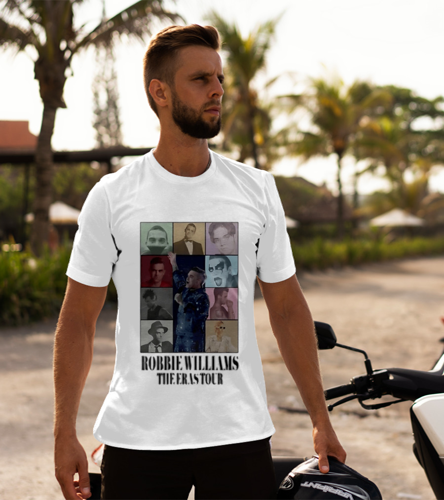Robbie Williams The Eras Tour Collage Style Portraits T-Shirt