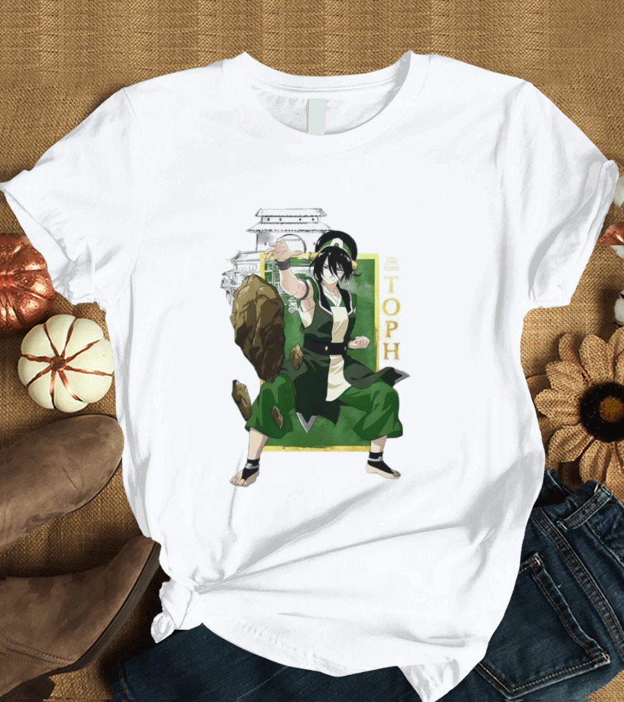 Toph Beifong Earthbending Avatar Character Art With Ba Sing Se T-Shirt