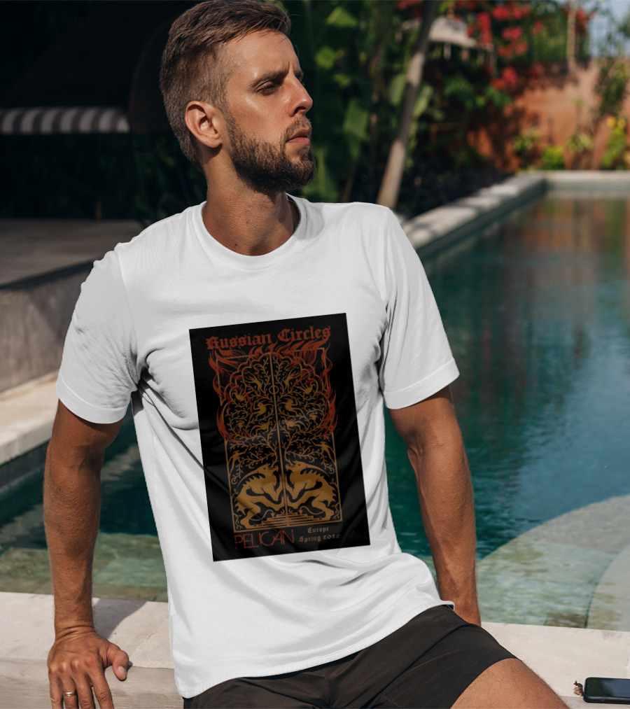 Russian Circles Pelican Europe Spring 2026 Tour Fantasy Artistry T-Shirt