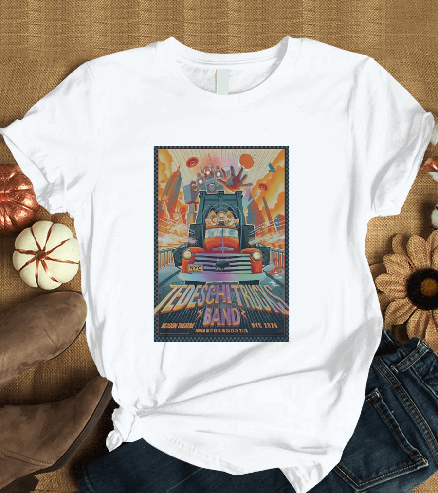 Tedeschi Trucks Band NYC Beacon Theatre March 2026 Robot Truck T-Shirt