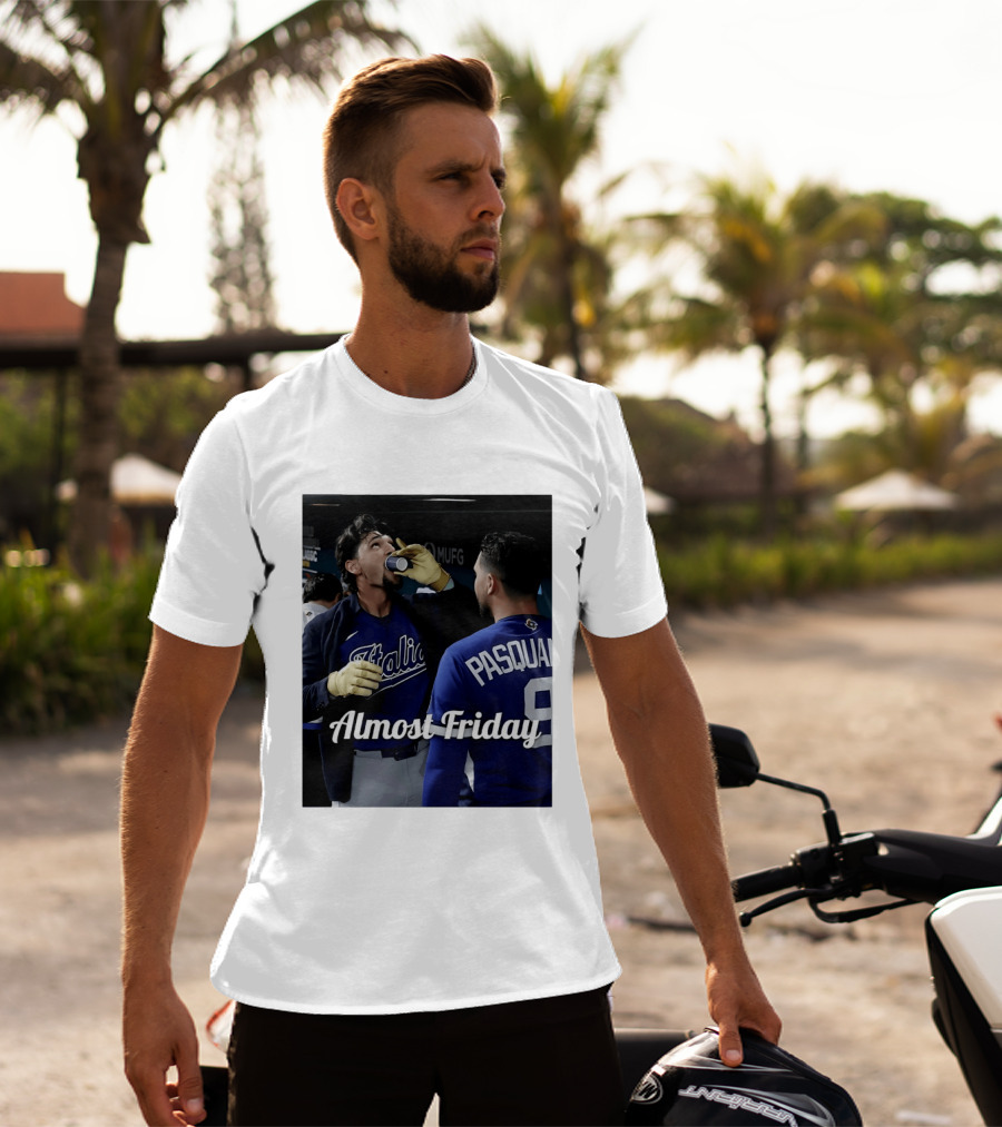 Italy World Baseball Classic Espresso Shot Almost Friday Pasquale T-Shirt