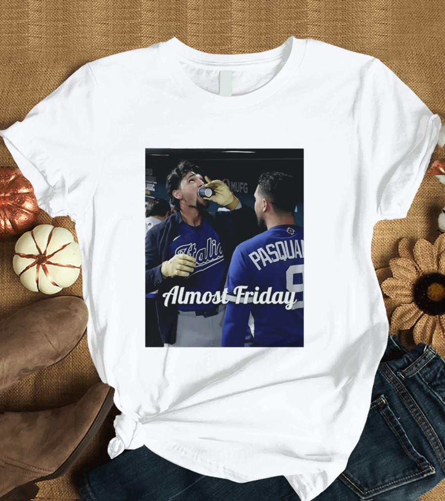 Italy World Baseball Classic Espresso Shot Almost Friday Pasquale T-Shirt