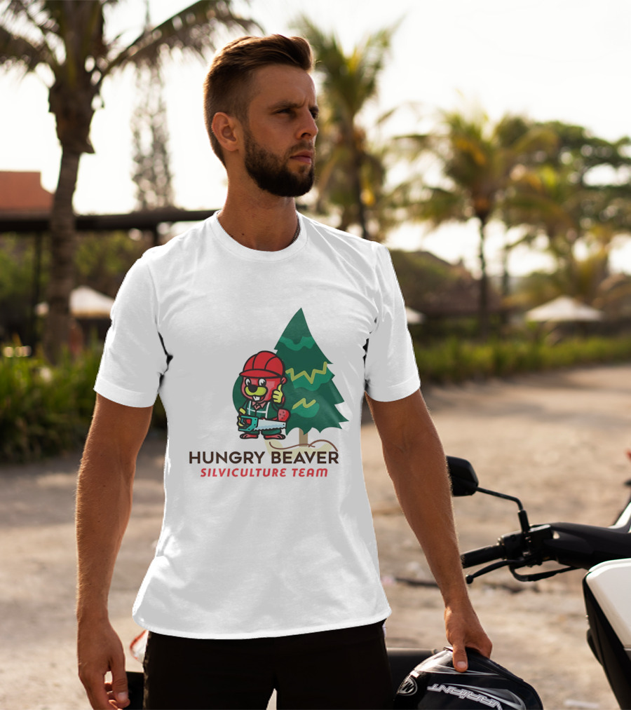 Hungry Beaver Silviculture Team Chainsaw And Tree T-Shirt