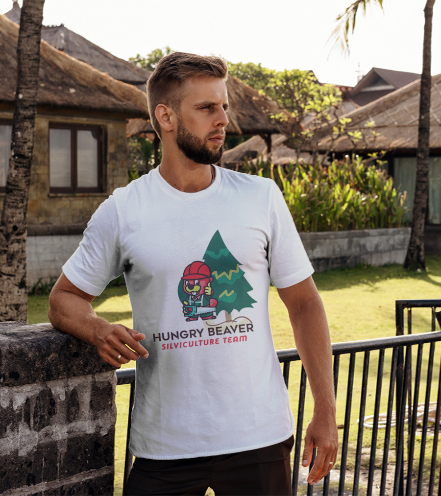 Hungry Beaver Silviculture Team Chainsaw And Tree T-Shirt