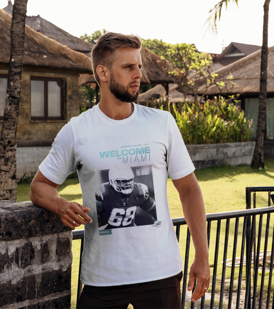 Jamaree Salyer Welcome To Miami Dolphins NFL Number 68 Fan T-Shirt
