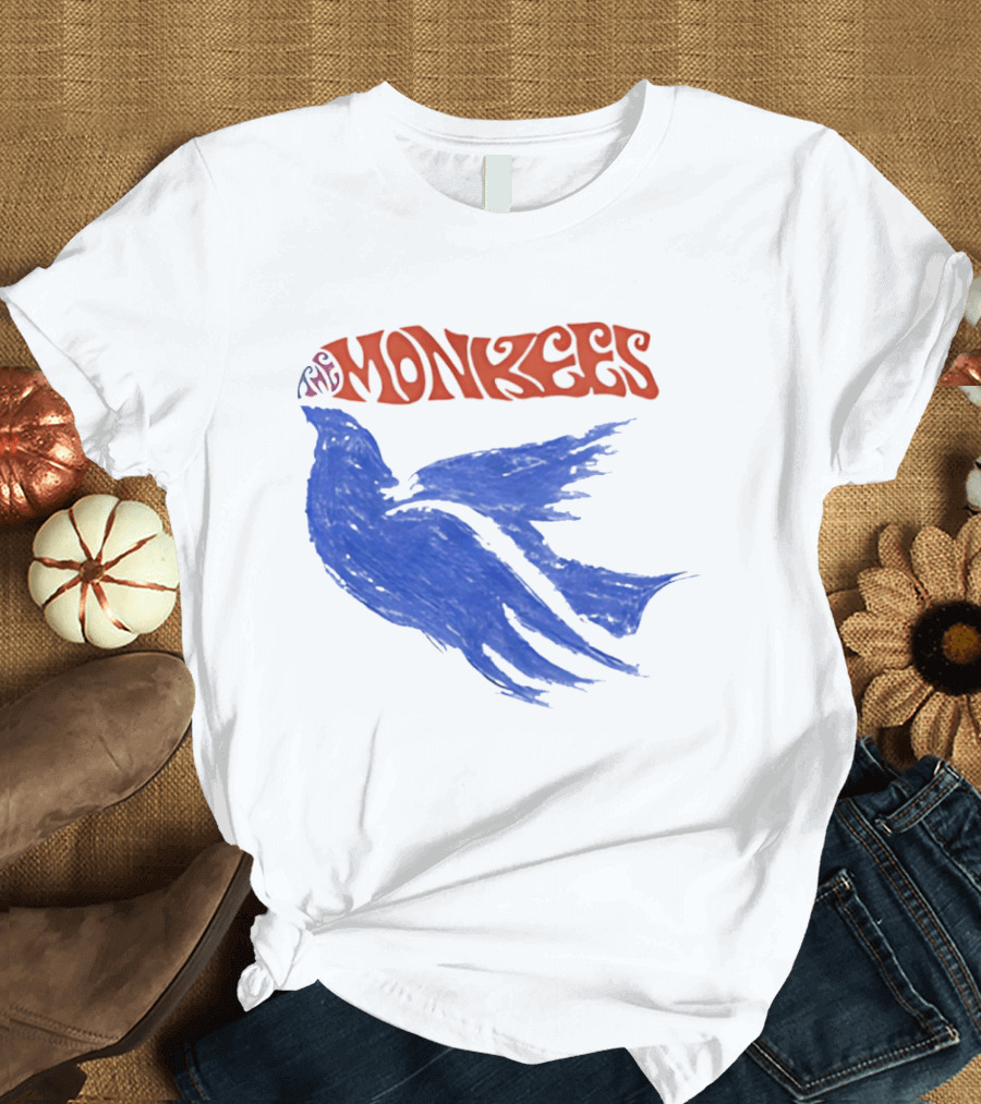 Monkees Psychedelic Dove Rock Band Iconography T-Shirt