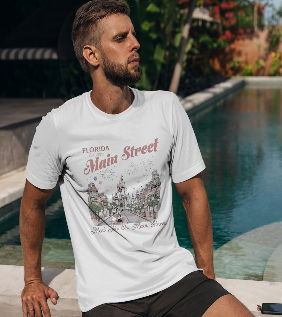 Florida Main Street Est 1971 Meets Me On Main Street Minnie Mickey T-Shirt