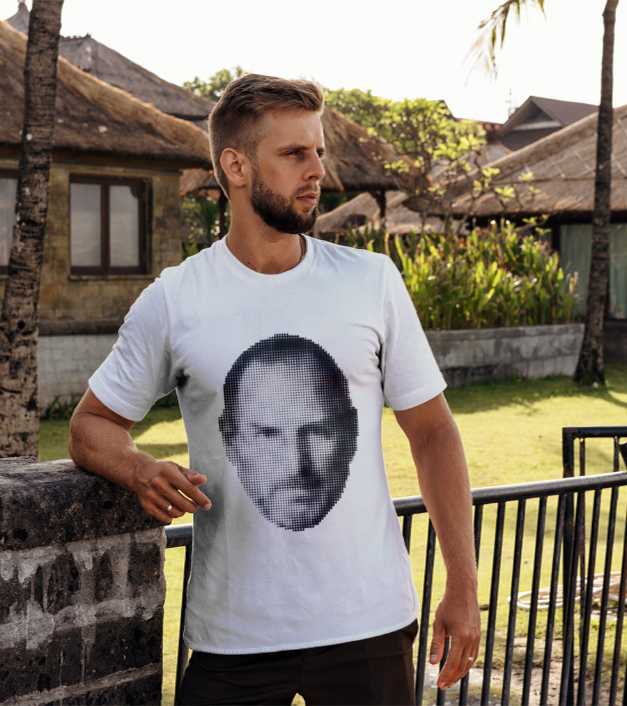 Thinking Differently Steve Jobs Portrait Dot Matrix T-Shirt