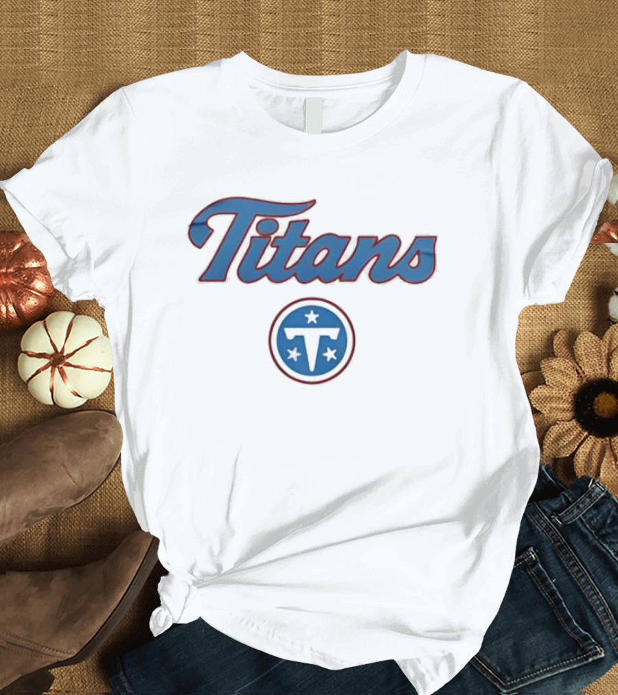Titans Stars Logo Three Stars Blue T-Shirt