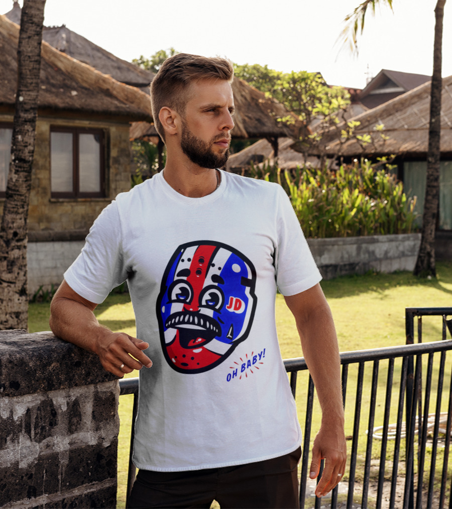 New York Rangers Goalie Mask JD Oh Baby Happy Friday T-Shirt