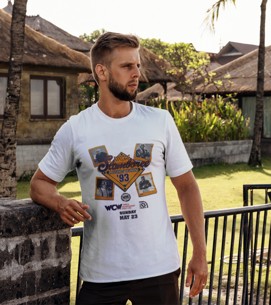 WCW Slamboree 1993 A Legends' Reunion Dusty Rhodes Ric Flair Van Vader Sting T-Shirt