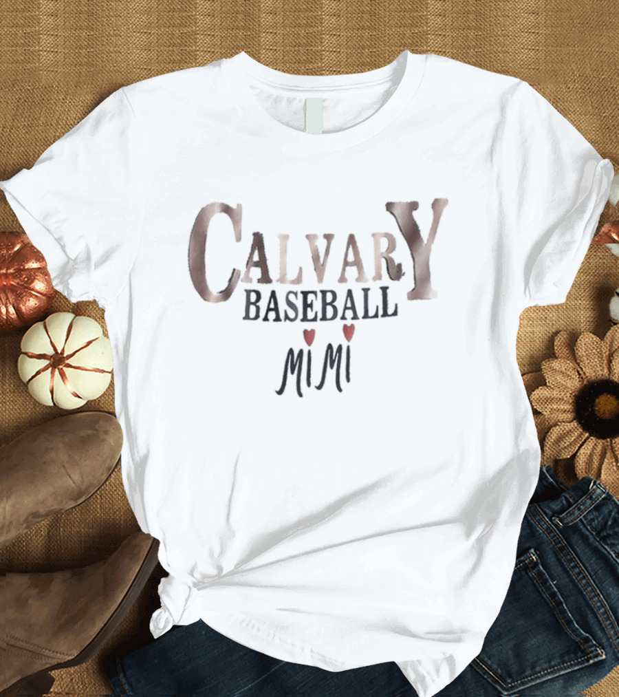 Calvary Baseball Mimi Heart T-Shirt