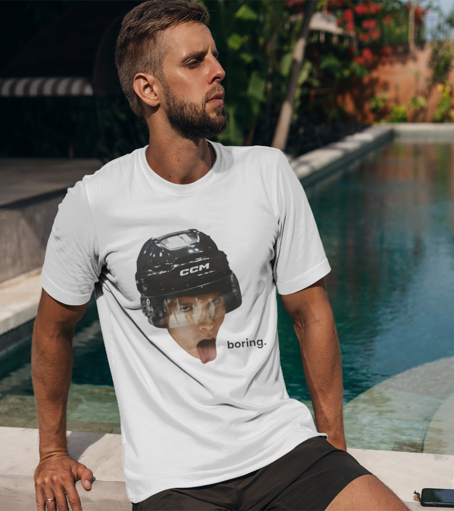 Ilya Rozanov Connor Storrie CCM Heated Rivalry 2026 Boring Helmet Tongue Out T-Shirt