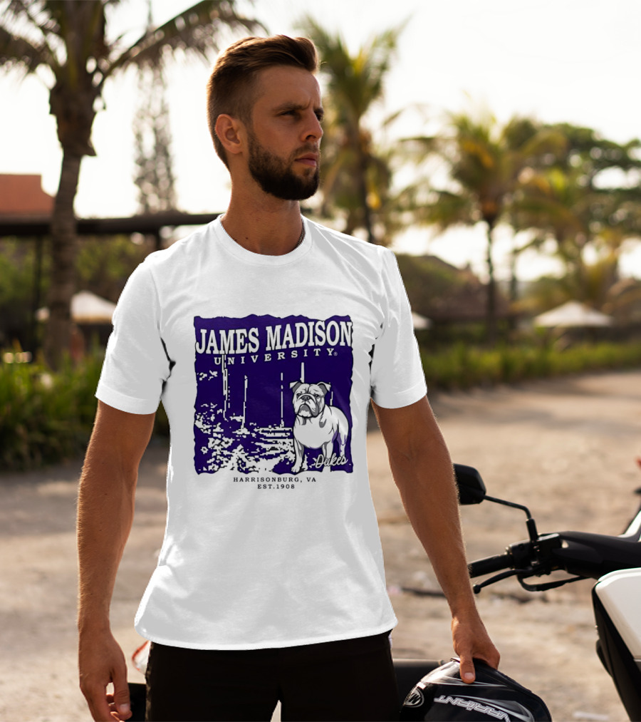 James Madison University Dukes Harrisonburg VA Est 1908 Bulldog T-Shirt