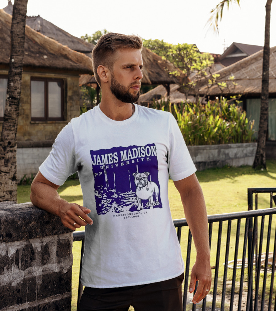 James Madison University Dukes Harrisonburg VA Est 1908 Bulldog T-Shirt