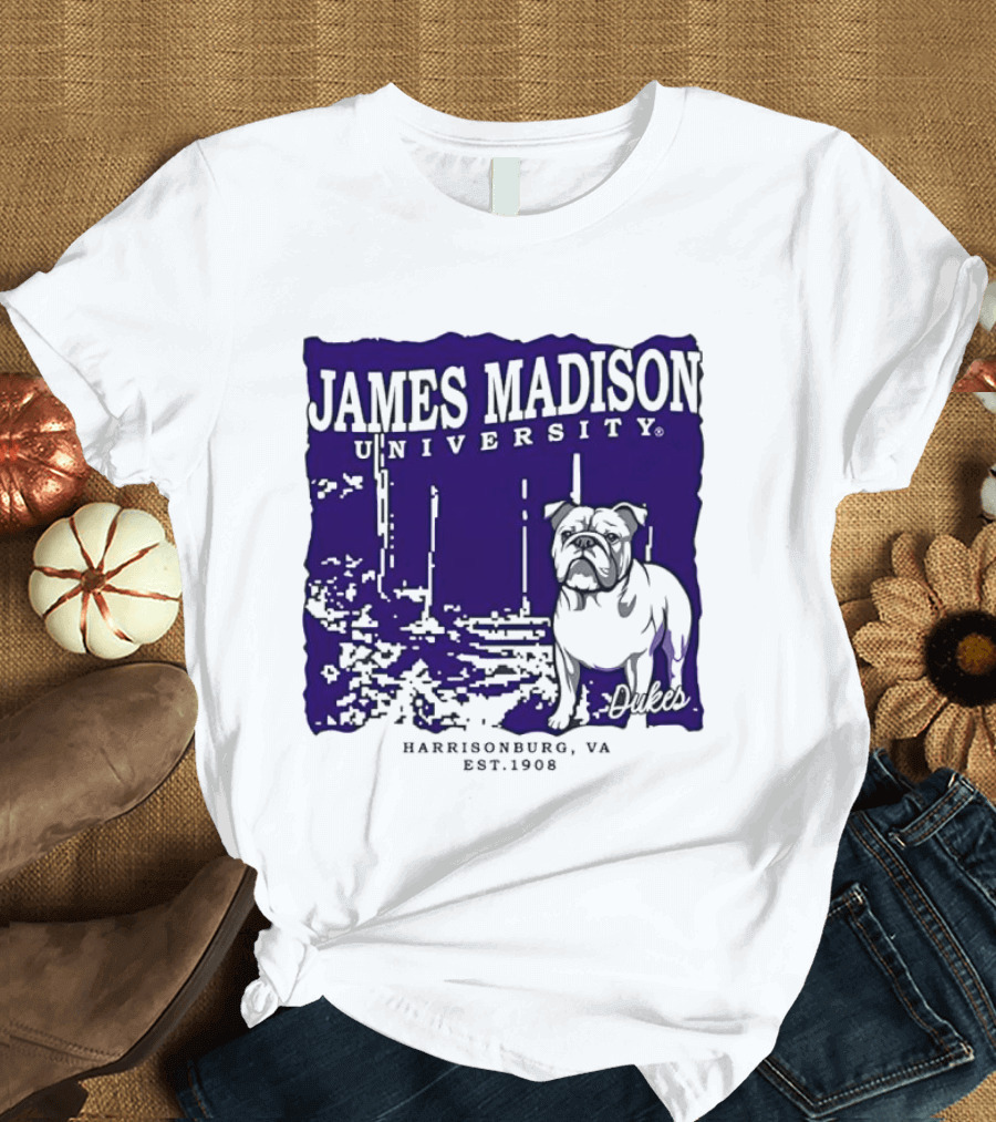 James Madison University Dukes Harrisonburg VA Est 1908 Bulldog T-Shirt