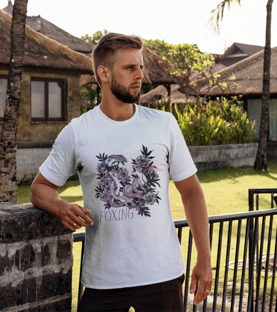 Foxing Snake And Fox Floral T-Shirt