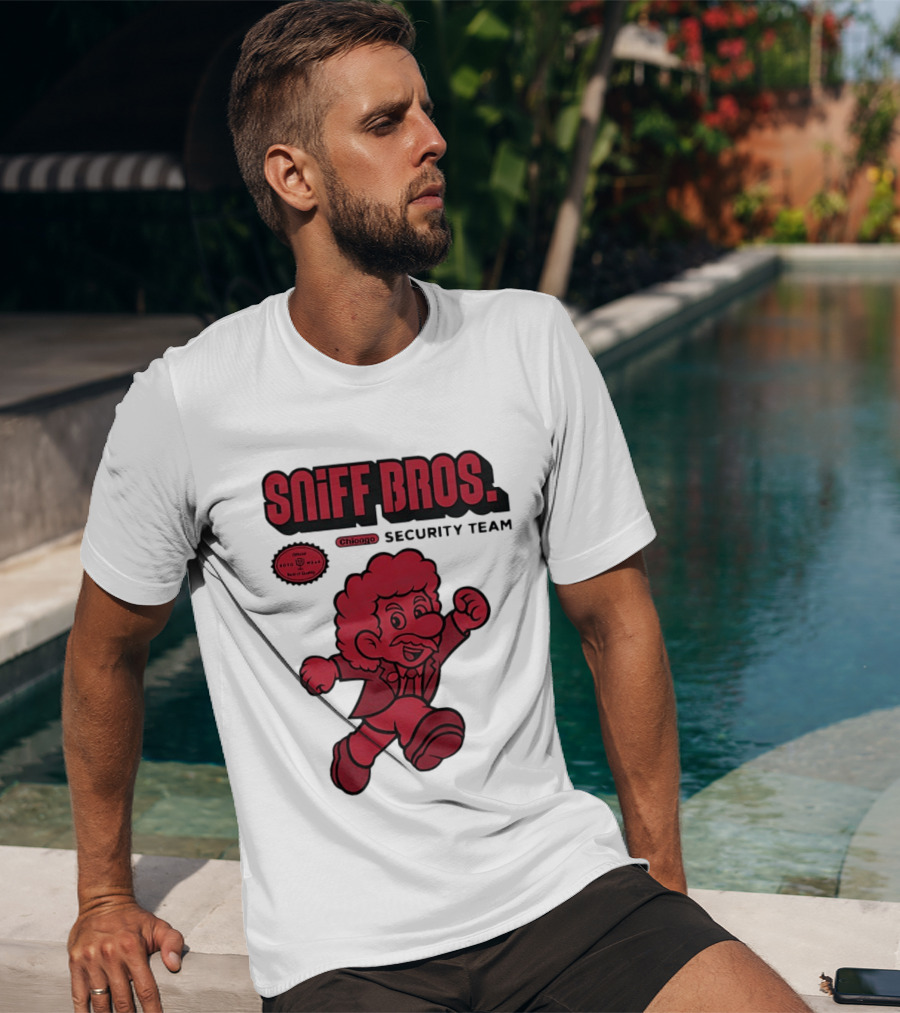 Sniff Bros Chicago Security Team Retro Style Character Official Quality Seal T-Shirt