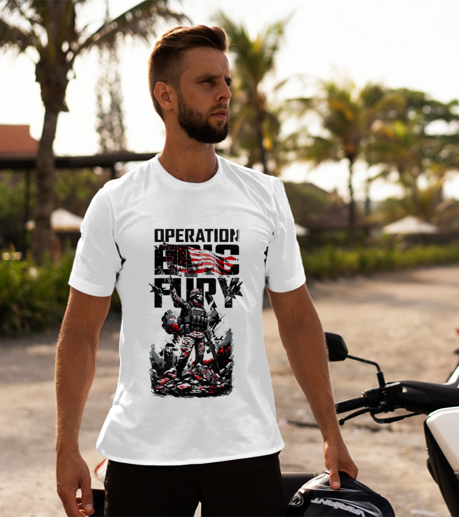 Operation Fury American Flag Soldier Warrior 2026 T-Shirt