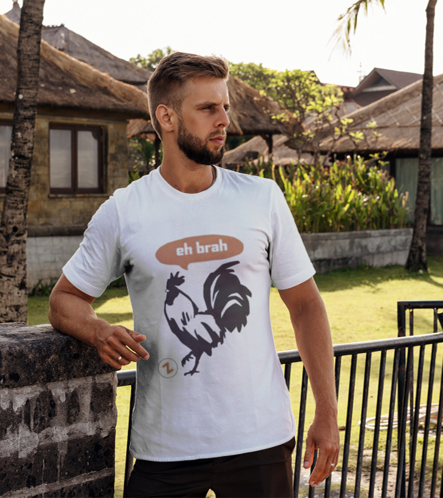 Zippys Eh Brah Rooster Speech Bubble T-Shirt